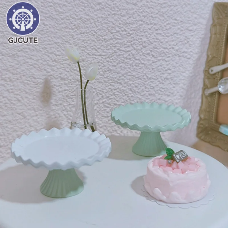 1Pcs Dollhouse Mini Turntable Cake Decoration Turntable Toy Model Doll House Furniture Decor Dollhouse Ornaments Accessories