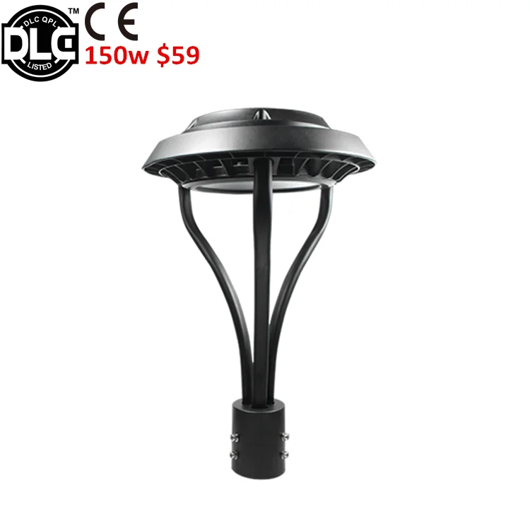 saso cb DLC ETL CE TUV SAA garden pole light modern decorative post top road garage yard landscape street light shenzhen factory