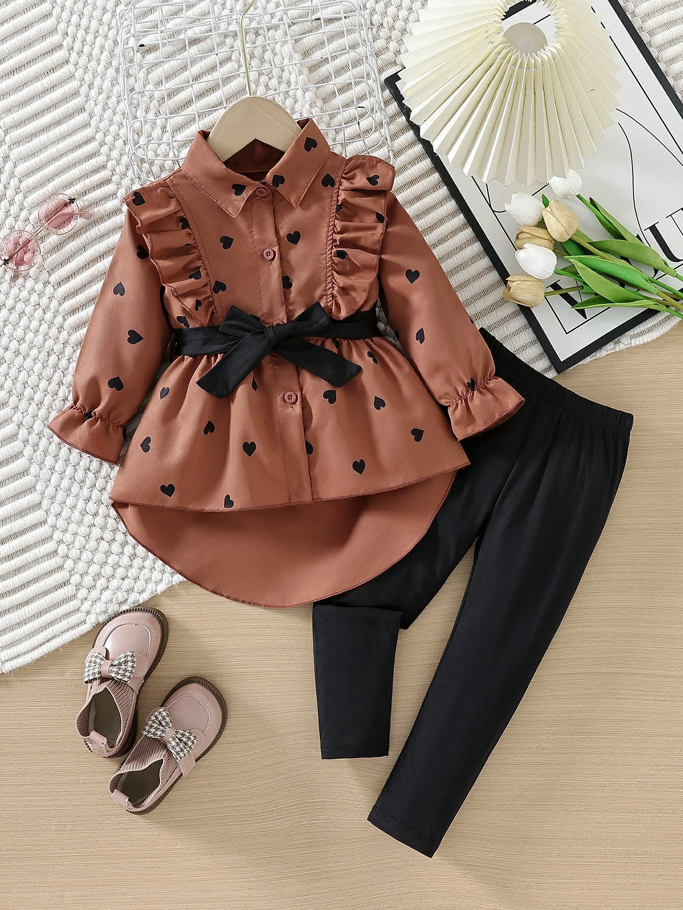 1 2 3 4 5 6 7 8 Years Spring Autumn Girls Clothing Sets New Fashion Shirt + Bottoms 2Pcs Girls Suits Birthday Gift Kids Clothes