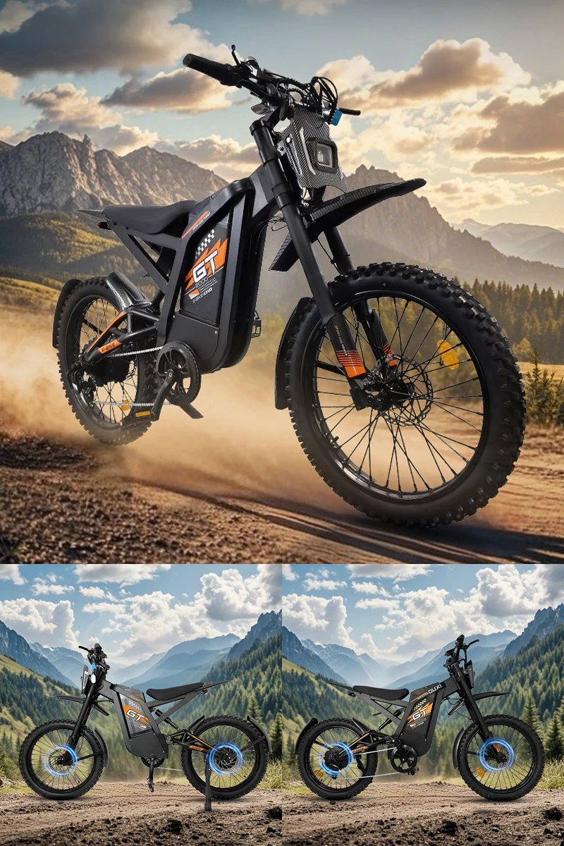 GT2000 Off-road Electric Motorcycle 2000w Eco-friendly Transportation High Output Torque Sensational Riding Experience