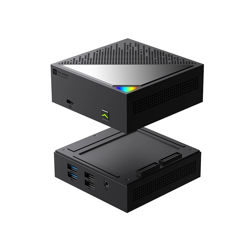 AMD Rayen R7 7840U R5 6600U Mini PC HD DP 2 * LAN 2.5G Type-C Win11 Pocket Office/Home Computer 16G LPDDR5 6400MHz Wifi6 BT5.2