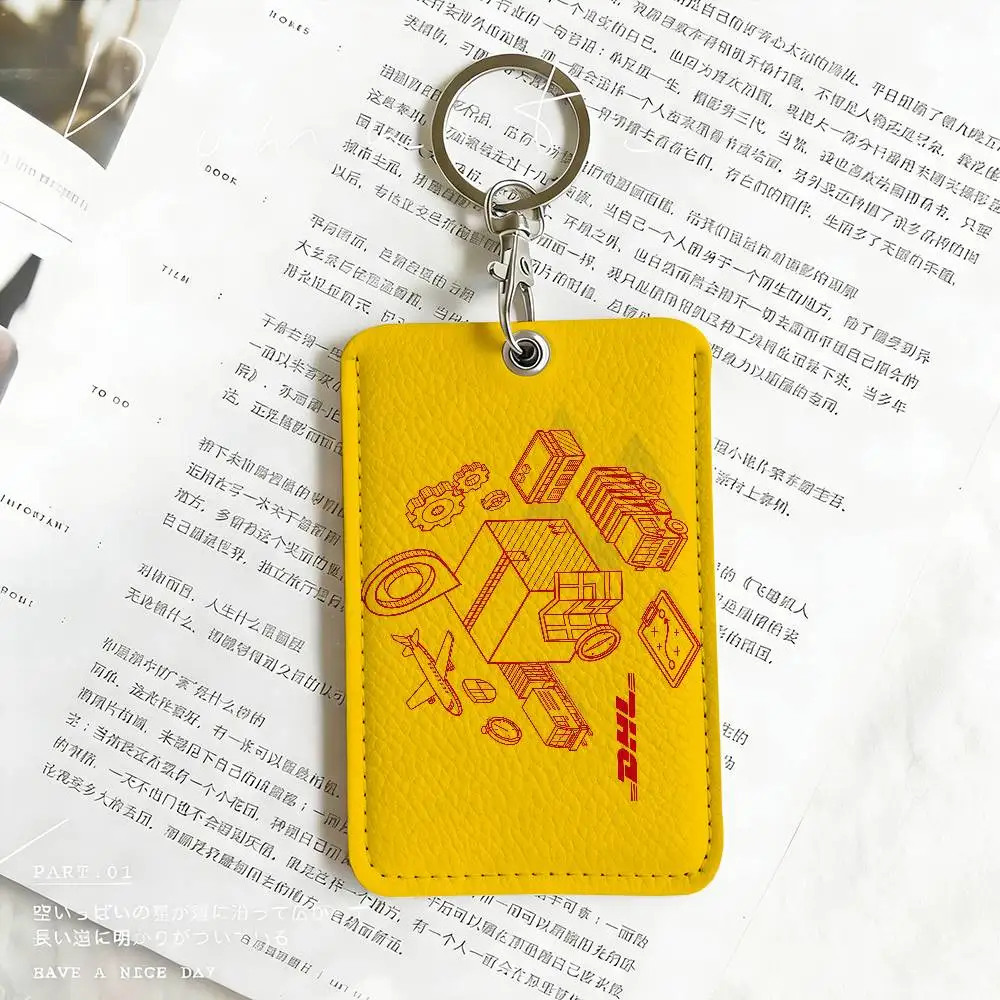 Modische Logo D-DHL Kartenhalter Studentenausweis-Schutzhüllen Studenten-Campus-Zugangskarten Schlüsselanhänger Diebstahlschutz – Detail 11
