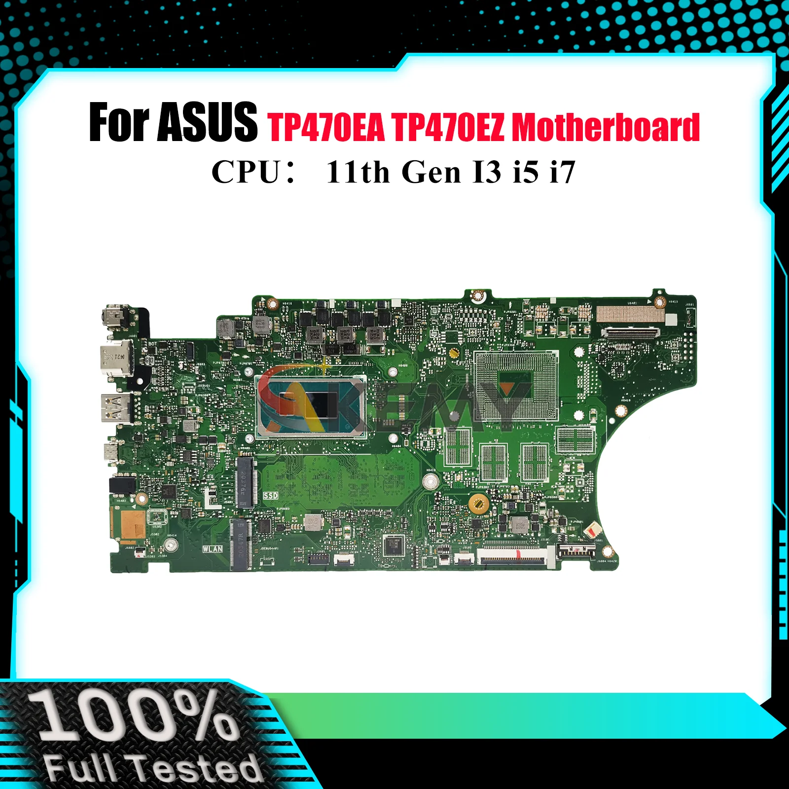 

TP470EA Laptop Motherboard For ASUS VivoBook Flip TP470EZ TP470E TP470EA Notebook Mainboard With 11th Gen I3 i5 i7 100% tests OK