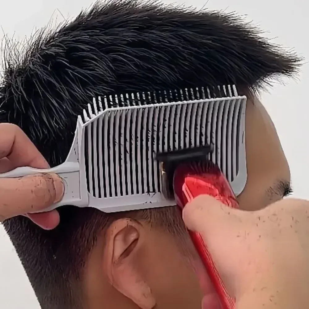 Professional Salon Men Hair Cutting Comb Fades Comb Men Hair Styling Arc Flat Comb Supplies Utility Man Positioning Wholesale