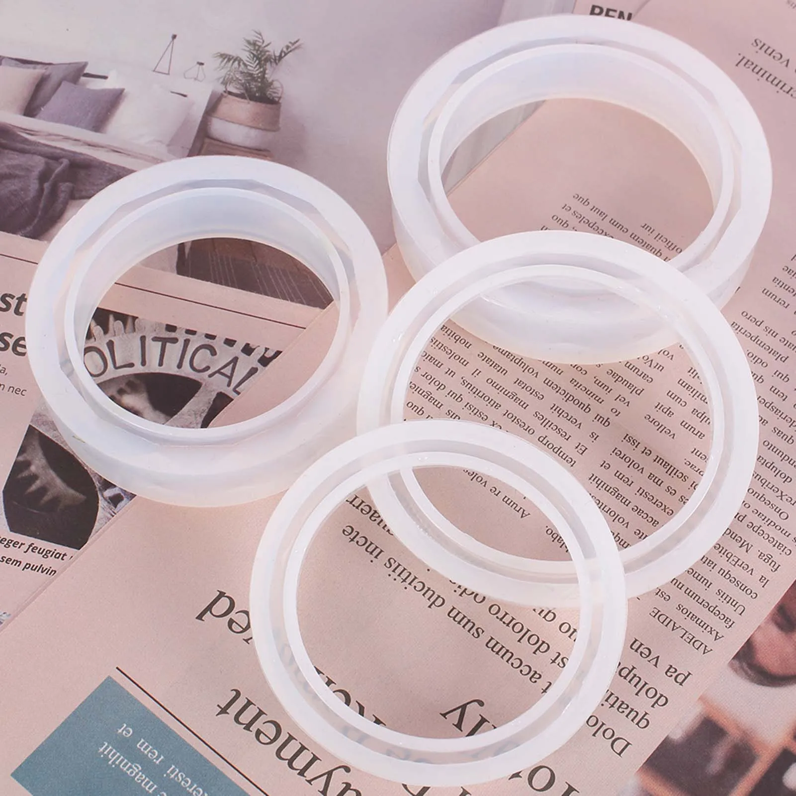 Silicone Bracelet Mold for DIY Jewelry Making Flexible Durable Epoxy Bangle Ring Mold Craft Supplies for Creative Gifts