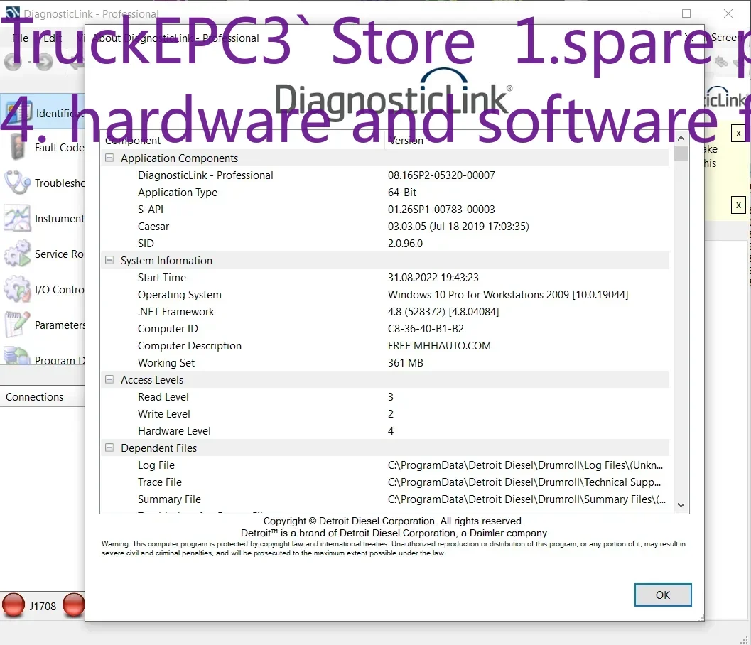 

TruckEPC3 TruckEPC3 Детройт Дизель Диагностическая ссылка 8.16SP4 DDDL — уровень 3,2,4 + KEYGEN разблокируется