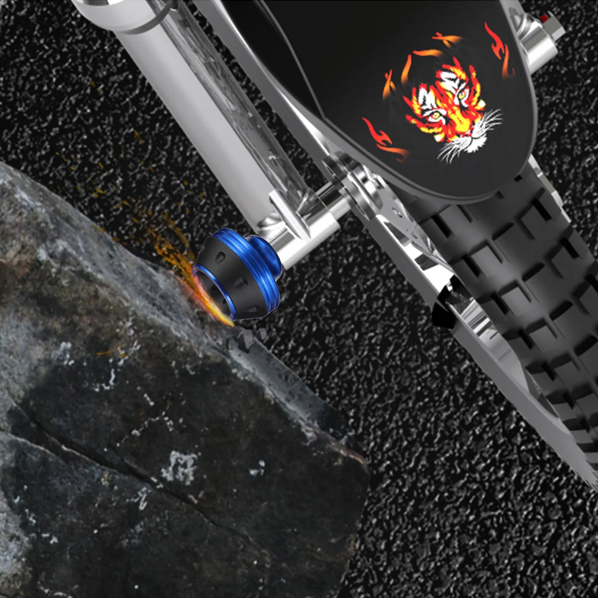 

2pcs Motorcycle Anti Collision Cup Alloy Front Fork Protection For Motorbike Wheel Accessory Durable Modification Part Shock