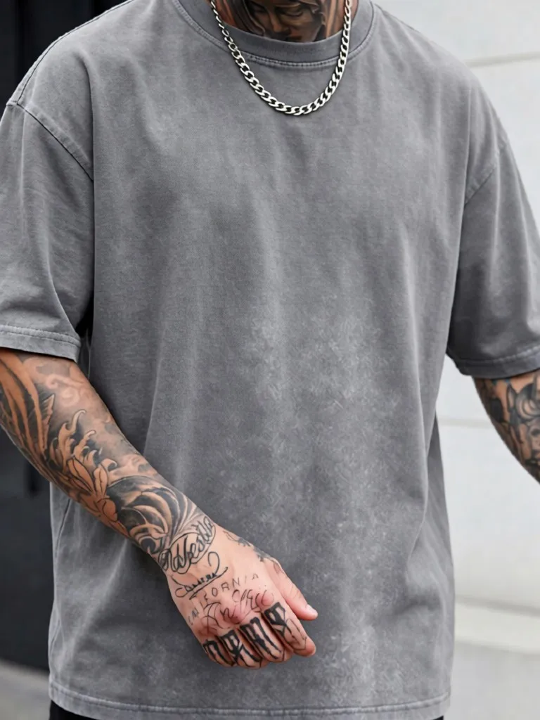 Vintage Summer Washed Men's T-Shirts Loose Street Hip Hop Short Sleeve Cotton Soft Comfy Tops Breathable Simple Sport Clothes
