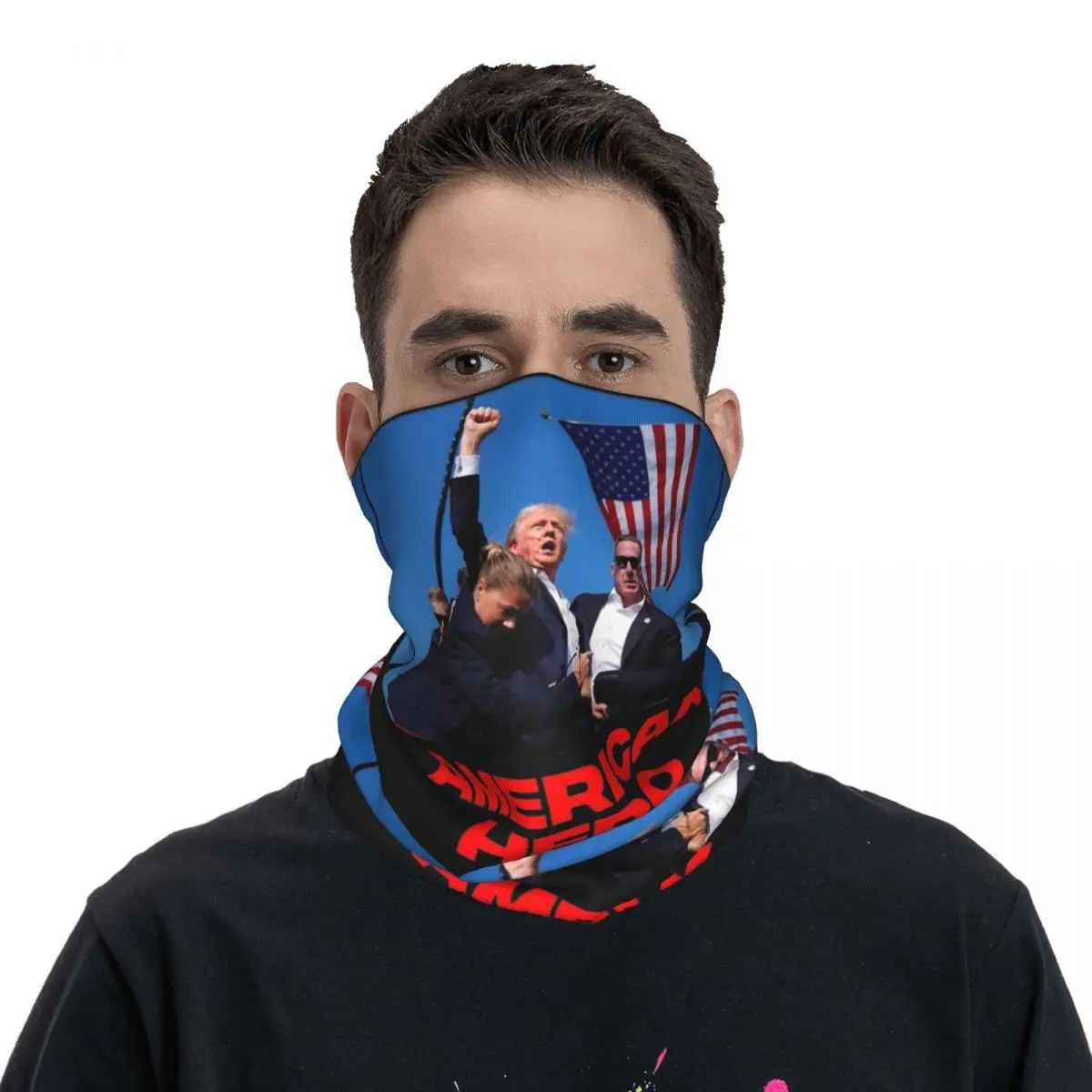 Trump Shot Assassination Attempt Balaclava Running Travel Face Cover Mask Men y2k Cool Dustproof Cycling Mask Soft Bike Scarves