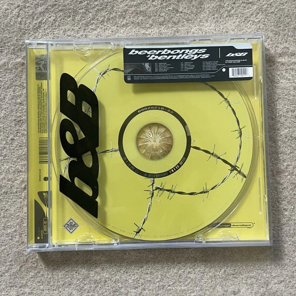 Álbum de Música Post Malone Beerbongs & Bentley's, CD de Hip Hop, R&B, Pop y Rap, Nuevo, Sellado, en Stock, Listo para Enviar