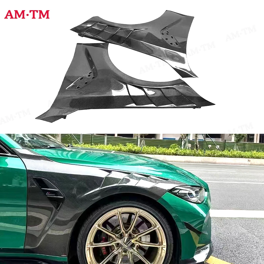 

Стильное сухое переднее крыло из углеродного волокна, вентиляционное крыло для BMW M4 G82 2021+, комплект переднего крыла с жалюзи