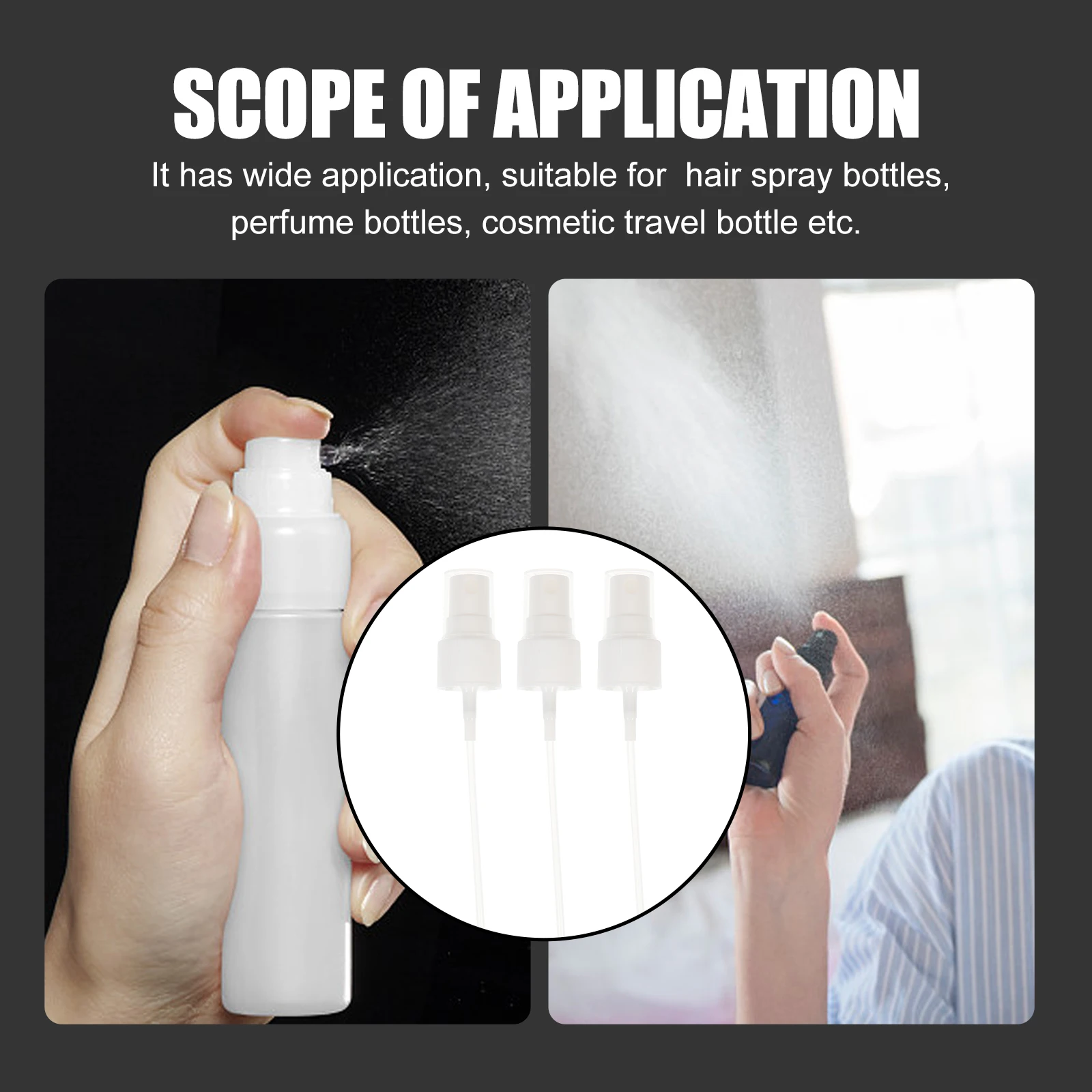 

40Pcs Spray Nozzles Replacement Fine Mist Pump Sprayer for Perfume Travel Essential Oil Bottles Transparent Cover