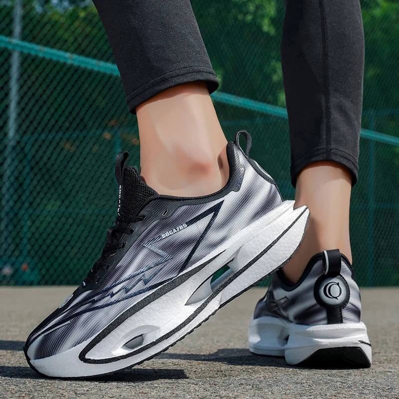 Chaussures de course décontractées pour hommes plaque de carbone chaussures de course de Marathon professionnelles formateurs chaussures de Jogging chaussures de Sport de Fitness baskets