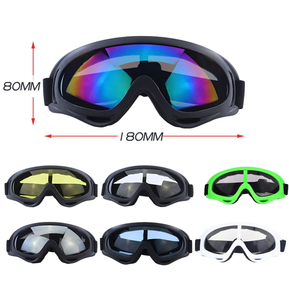 Motorcycle 8 Colors Glasses Windproof Dustproof Anti Glare Bike Motocross Sunglasses Sports Ski Goggles UV Protective Gears