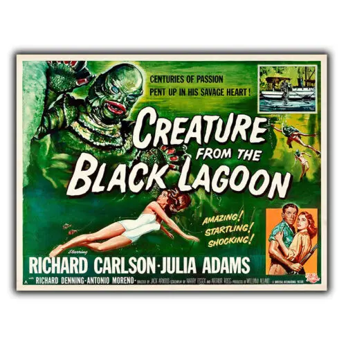 CREATURE FROM THE BLACK LAGOON METAL SIGN WALL PLAQUE Vintage Film poster print-Aluminum