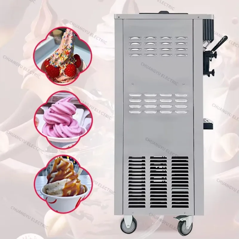 

Hot Sale High Productivity 20-28L/H Soft Three-Head Ice Cream Machine Automat