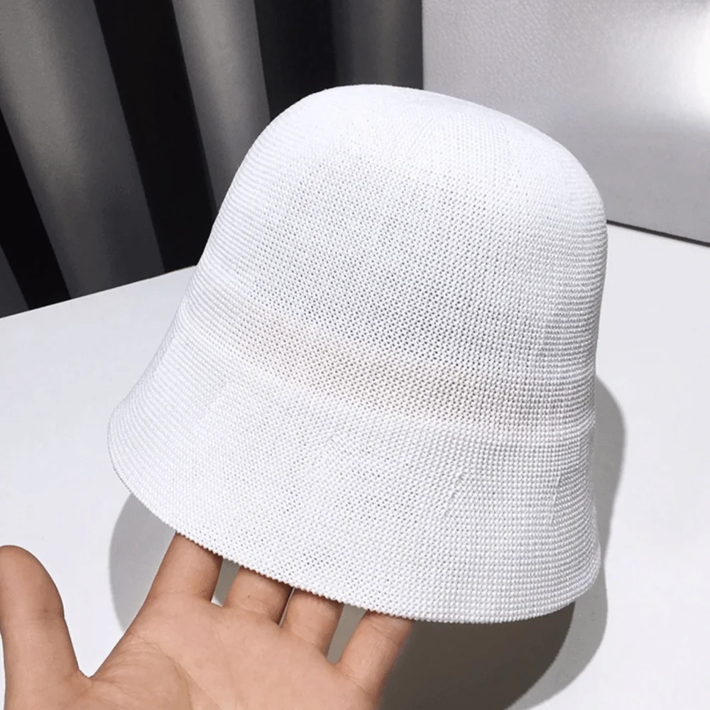 Cotton Material Breathable Linen Sun Hats Foldable Elegant Beach Bucket Hat Wide Brim All-match Floppy Hat Sun Protection