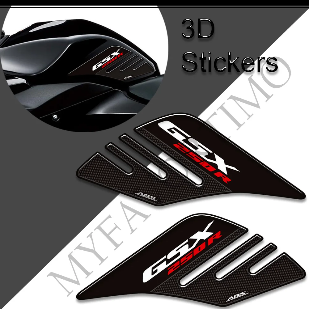 For Suzuki GSX-250R 250 Motorcycle Fuel Tank Knee Protector 3D Fishbone Stickers for Enhanced Protection And Customization
