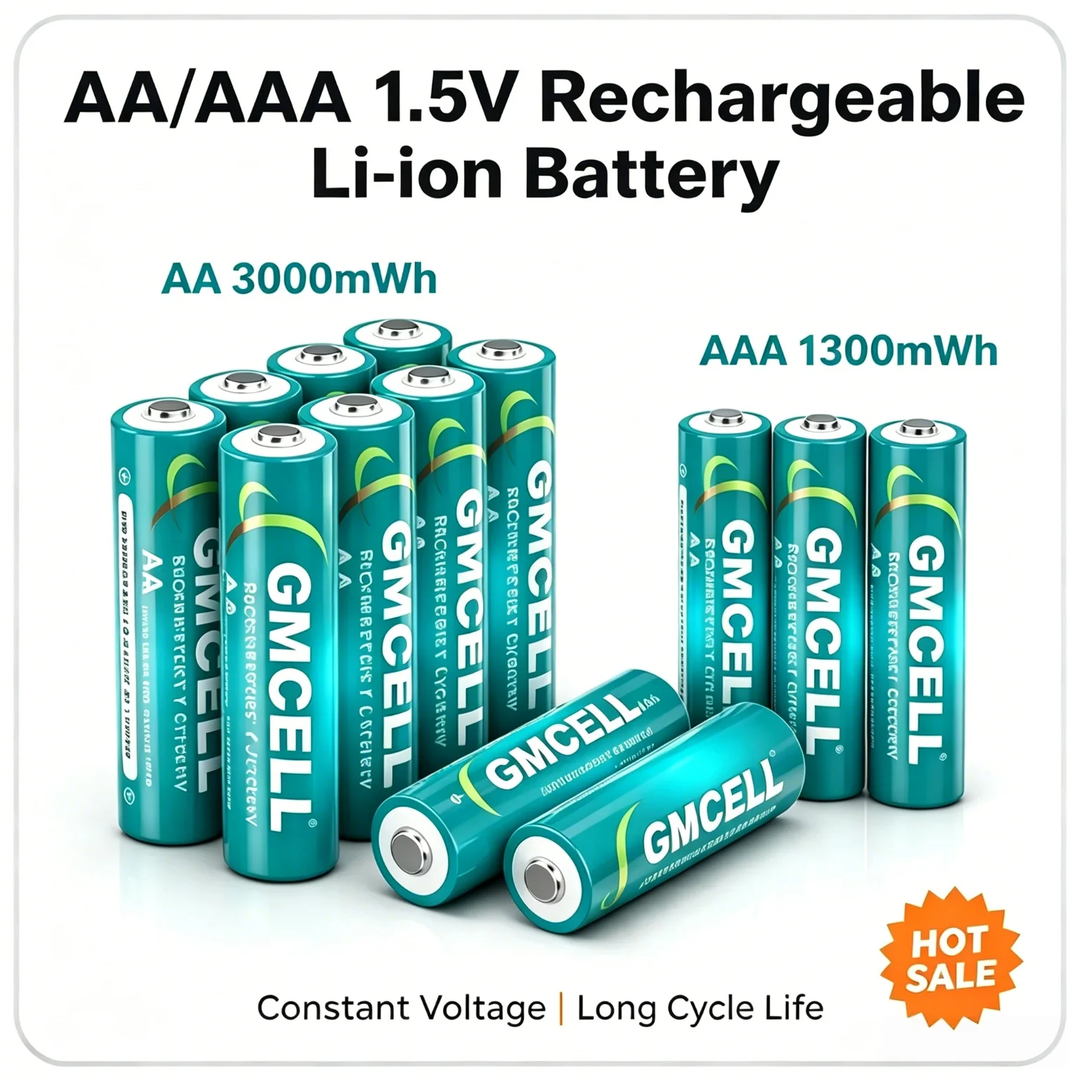 1,5 V AA AAA 1300 mWh 3000 mWh 3600 mWh Lithium-Akku mit USB-Ladebox für Kamera Spielzeug Fernbedienung