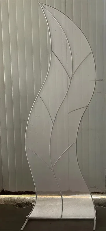 Mesh Iron Frame Activity Background Frame Light Emitting Diode Light's Waveform Seaweed Wedding Party Background Frame