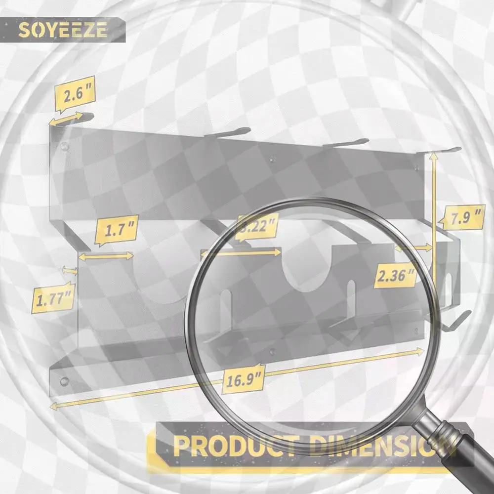 

3-слотовый держатель для угловой шлифовальной машины, стойка для угловой шлифовальной машины, настенный кронштейн, стеллаж для хранения угловой шлифовальной машины, стойка для электроинструментов для фрез, полировка