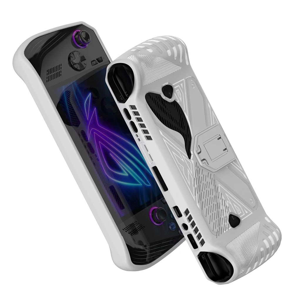 ل ASUS ROG ALLY X لعبة وحدة التحكم لينة واقية غطاء عدم الانزلاق حافظة من البولي يوريثان المضادة للخدش حماية شاملة لعبة الملحقات