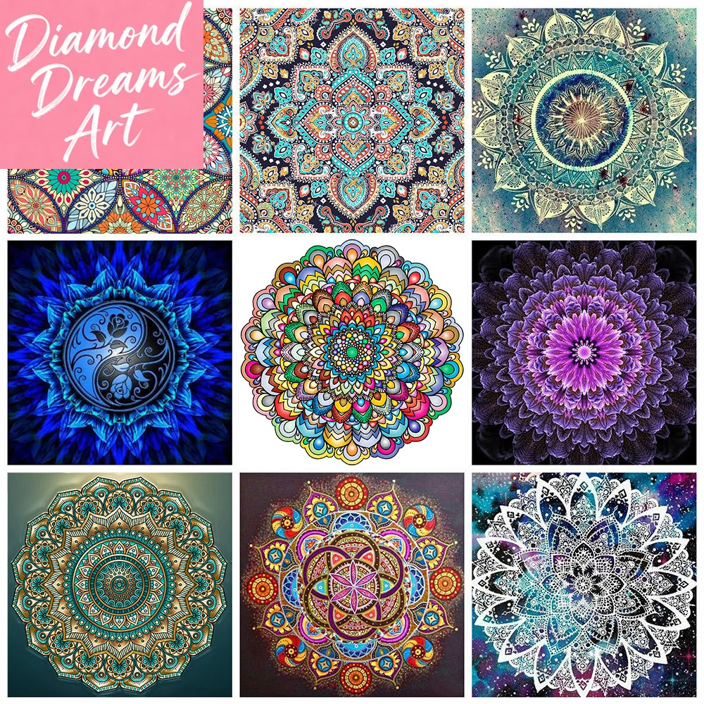 Frameless, 5d Diy Diamond Painting Mandala Diamond Embroidery Cross Stitch Flower Pictures Of Rhinestones Mosaic Decortion