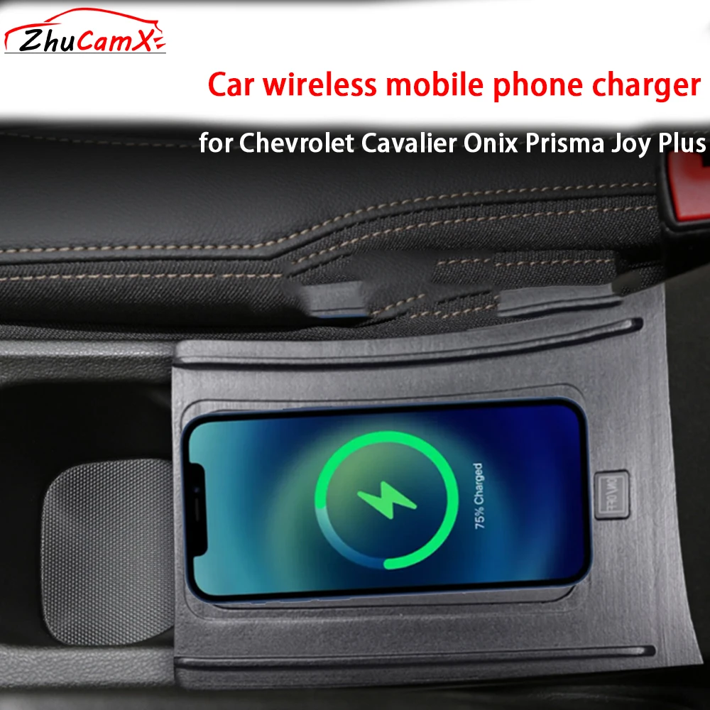 for Chevrolet Cavalier Onix Prisma Joy Plus Center Console Storage Wireless Mobile Phone Charger 18W Magsafe Fast Charging Panel