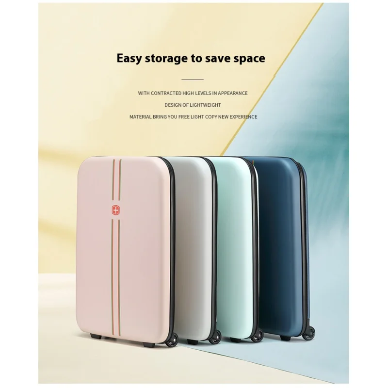 20/24foldable upright luggage-inch travel luggage business portable foldable suitcase