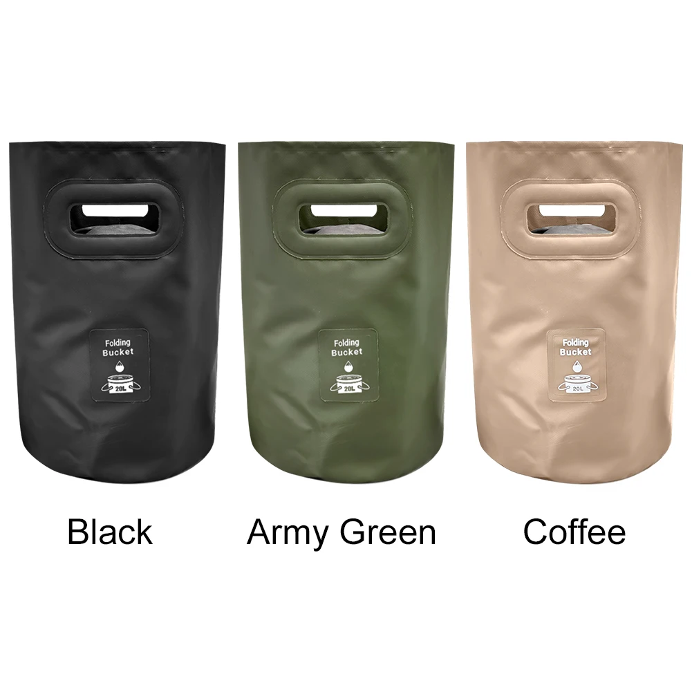 

Складное ведро для воды 20 л, портативный контейнер для воды, складной таз для кемпинга, рыбалки, пикника, мытья автомобилей