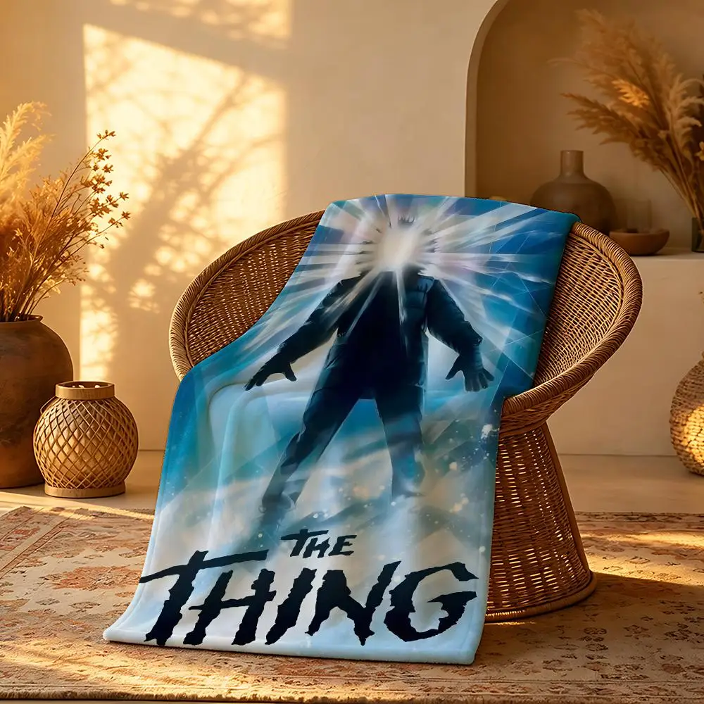 Movie The Thing Throw Short Plush Throw Blanket Soft Skin-Friendly Multi-Scene Home Office