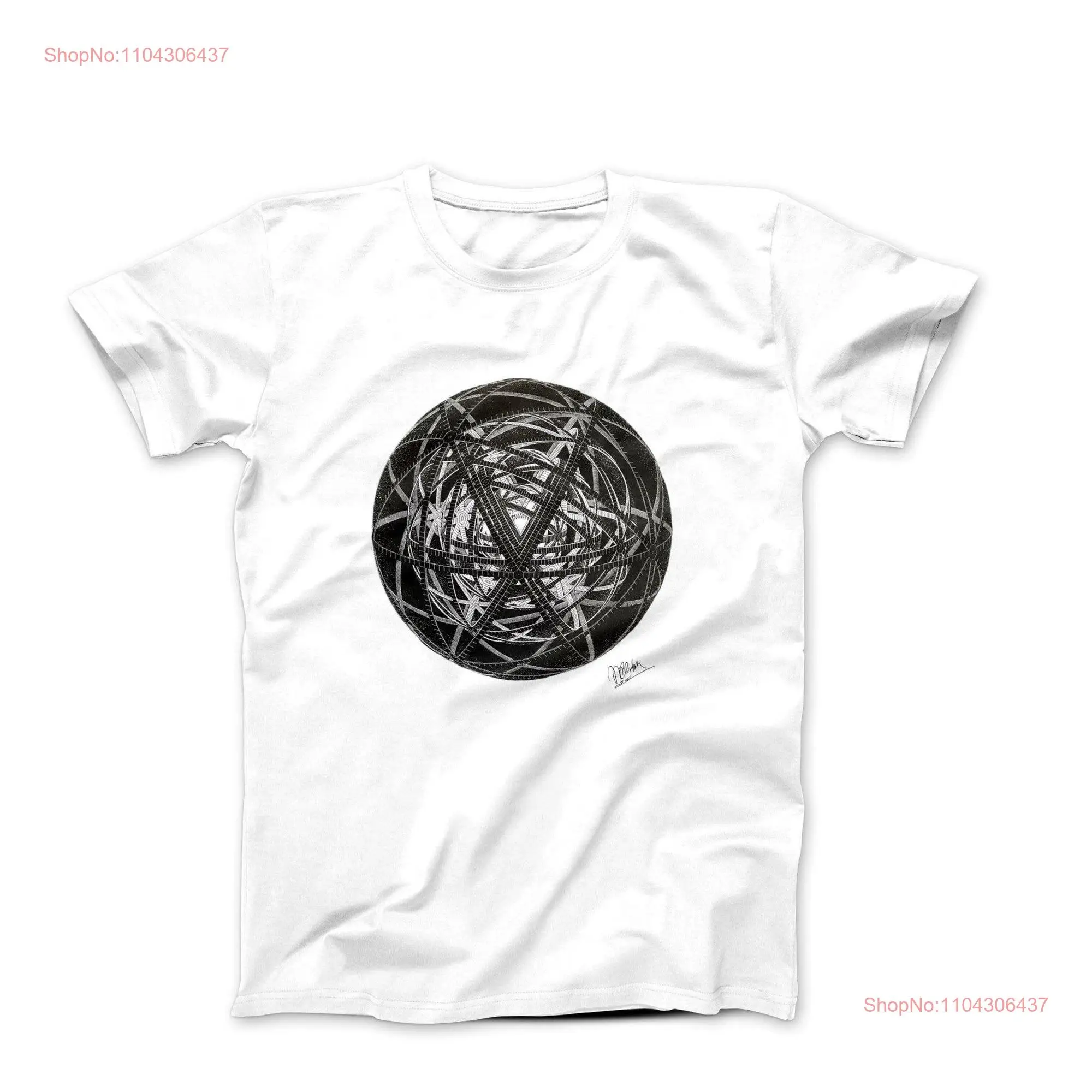 M C Escher Concentric Rinds 1953 Art T-shirt z długim lub krótkim rękawem