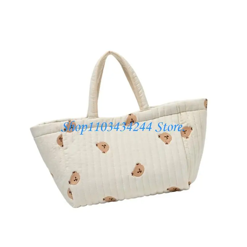  Large Capacity Mom Bag Diaper Storage Bag for Women Embroidery Pattern Bag