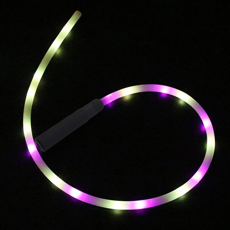 10 Colors In One type-c Rechargeable RGB Led Dance Whip Light Show EDM Music Festival Party Flow Whip for Adult Women and Men