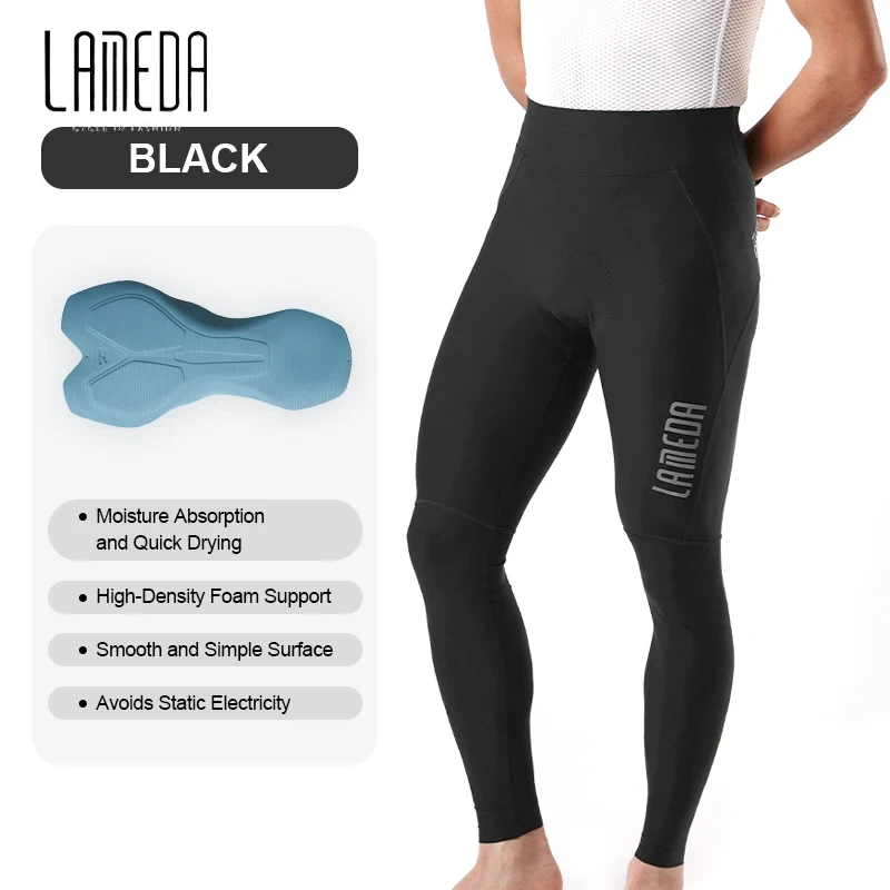 Lameda Men's Cycling Clothing Bicycle Long Pants Leggings Padding High-waisted Road Bike Tousers Cycling Pants Man Spring Autumn