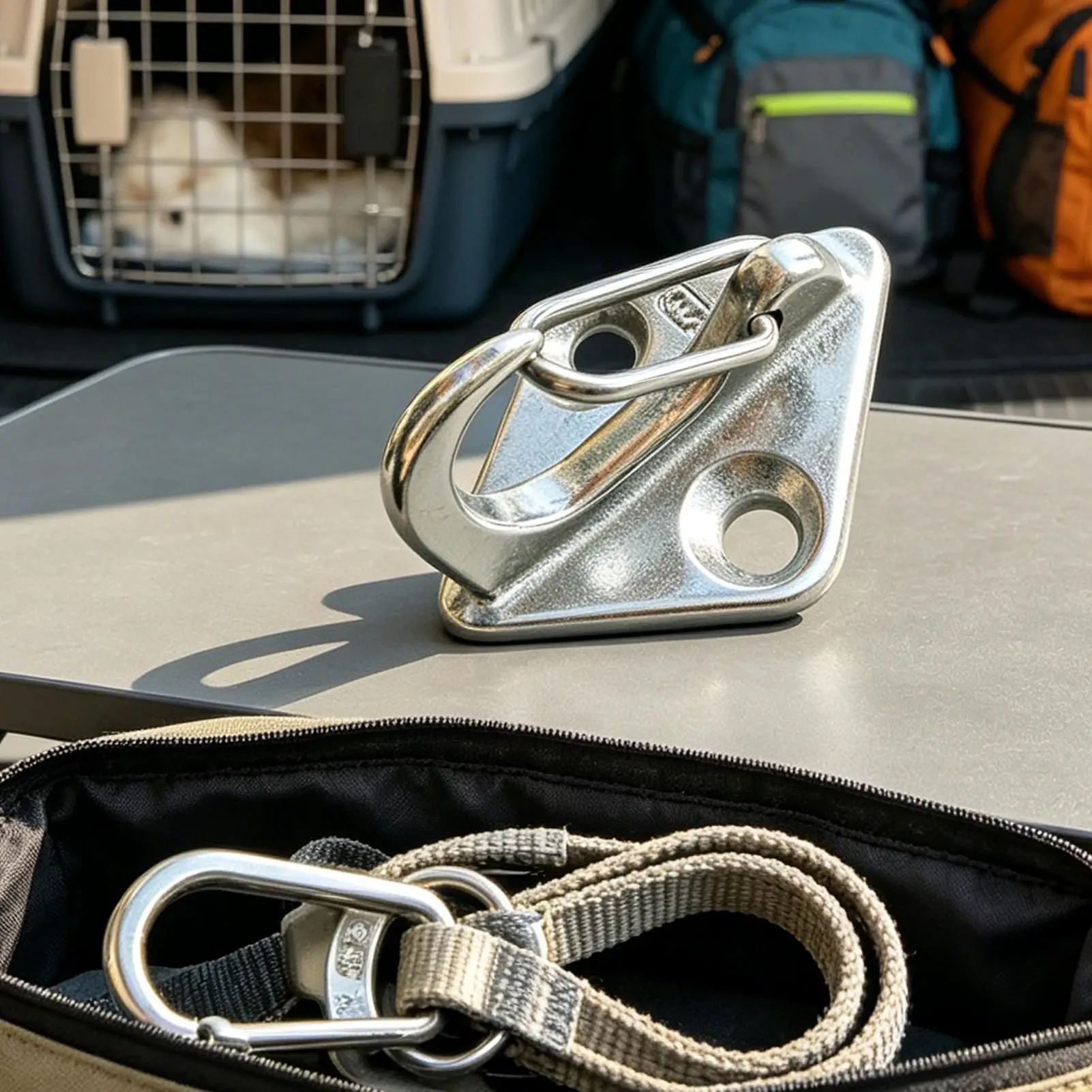 Stainless Steel Dog Lead Hook Rustproof Indoor Pet Parking Tether Heavy Duty Tie Out Stake for Entryway Garage Office Apartment
