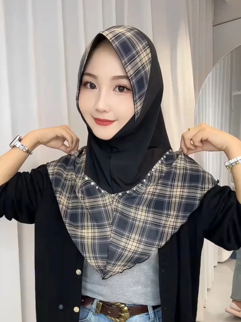 

High Class Muslim Young Girls Instant Novelty Fashion Head Hijabs