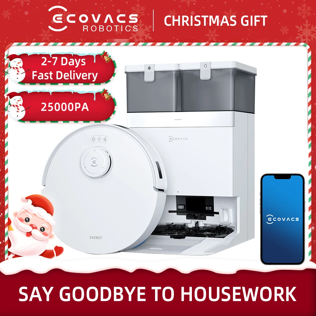 ECOVACS DEEBOT T30C PRO GEN2 balayage 25000Pa aspiration lavage Robot aspirateur avec vadrouille Robot de nettoyage intelligent cadeau de noël