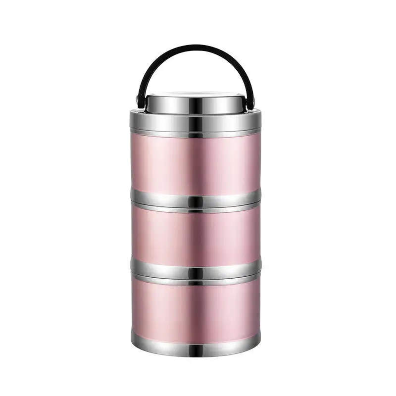 

4-layer 304 Stainless Steel Multi-Layer Insulated Lunch Box Long-Lasting Vacuum Storage for Students and Kitchen Use