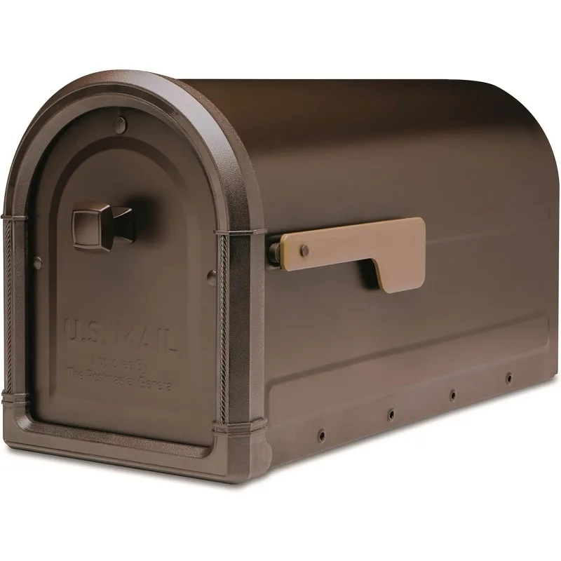 

Galvanized Steel Post Mount Mailbox, Compatibility Code F, 7900-5RZ-CG-10, Rubbed Bronze, Large Capacity