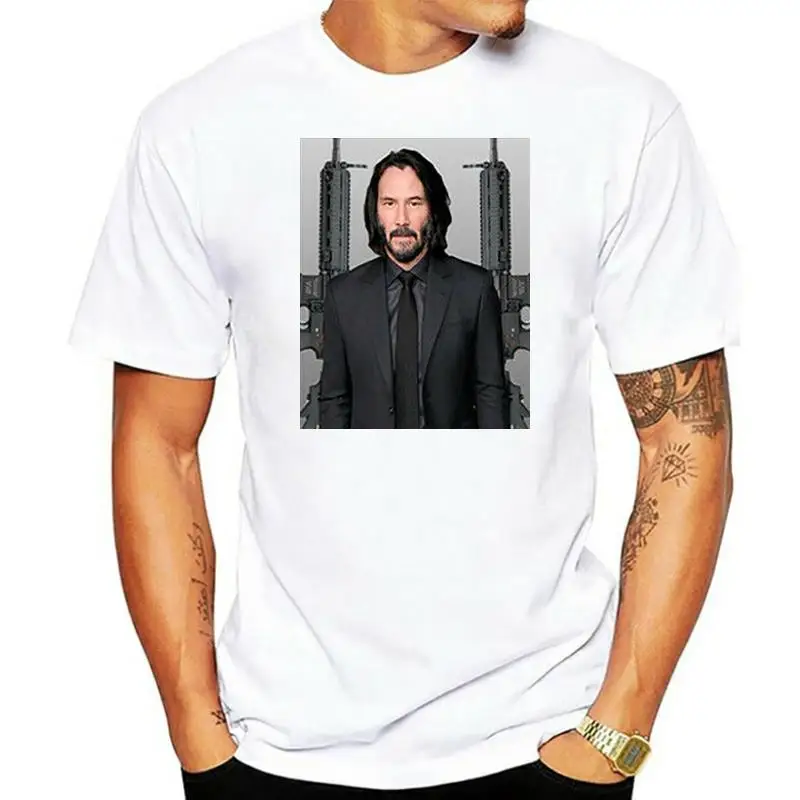 keanu reeves T-shirt actor famed for playing John Wick keanu reeves short sleeve