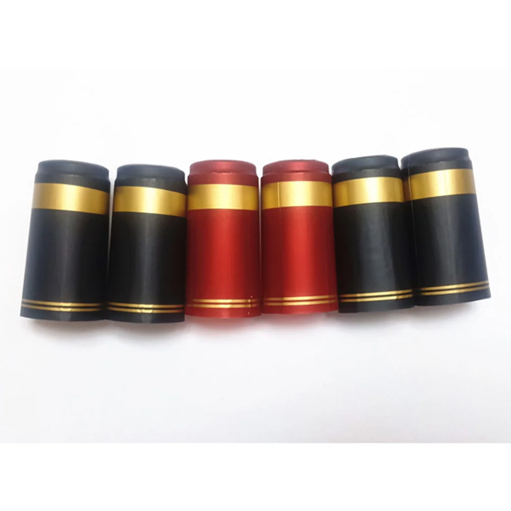 

200 Pcs Wine Red Heat Shrinkable Glue Cap Bottles with Caps Capsules for Accessories Protector Wrap
