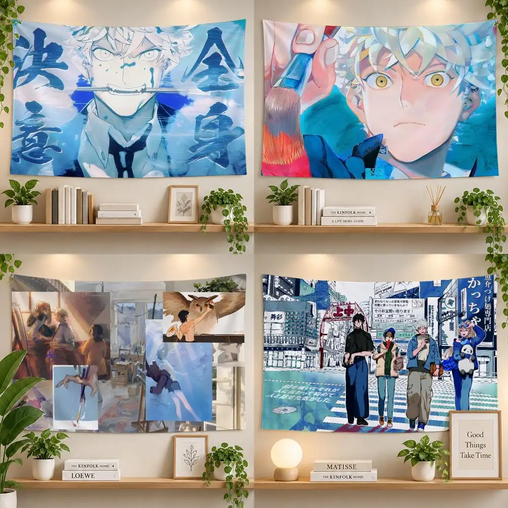 Anime Blue Period Art School Flags Personalized Banner Flag Room Dorm Camping Picnic Garage Bar Outdoor Wall Decor