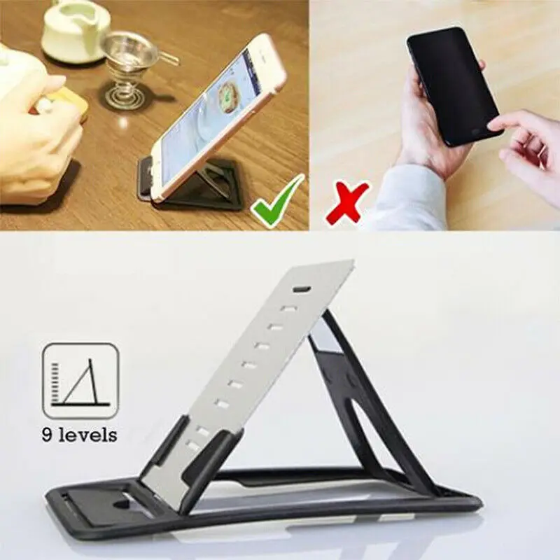 Portable Phone Ipad Holder Adjustable Display Desktop BracketAnti-slip Durable Portable Bracket Aluminum Alloy Card Stand