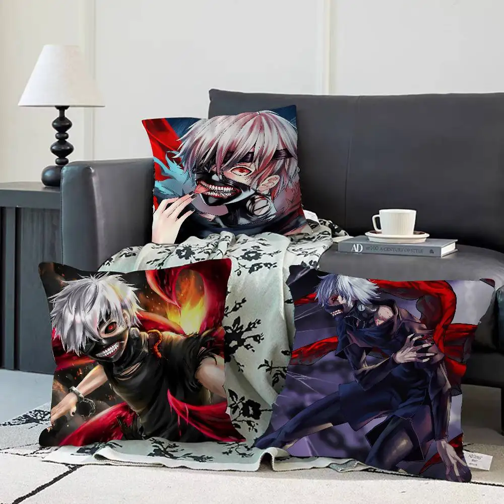 

T-Tokyo G-Ghoul Anime Decorative Room Aesthetics Pillow Case Home Decor Bedroom Sofa Bed Couch Pillow Cover 45x45