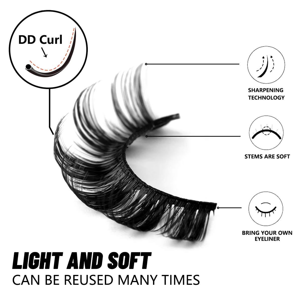Russische Strip Lashes Dd Krul Wimpers 5 Pairs Faux Mink Wimpers 3D Mink Wimpers Herbruikbare Pluizige Valse Wimpers Russische Extensions