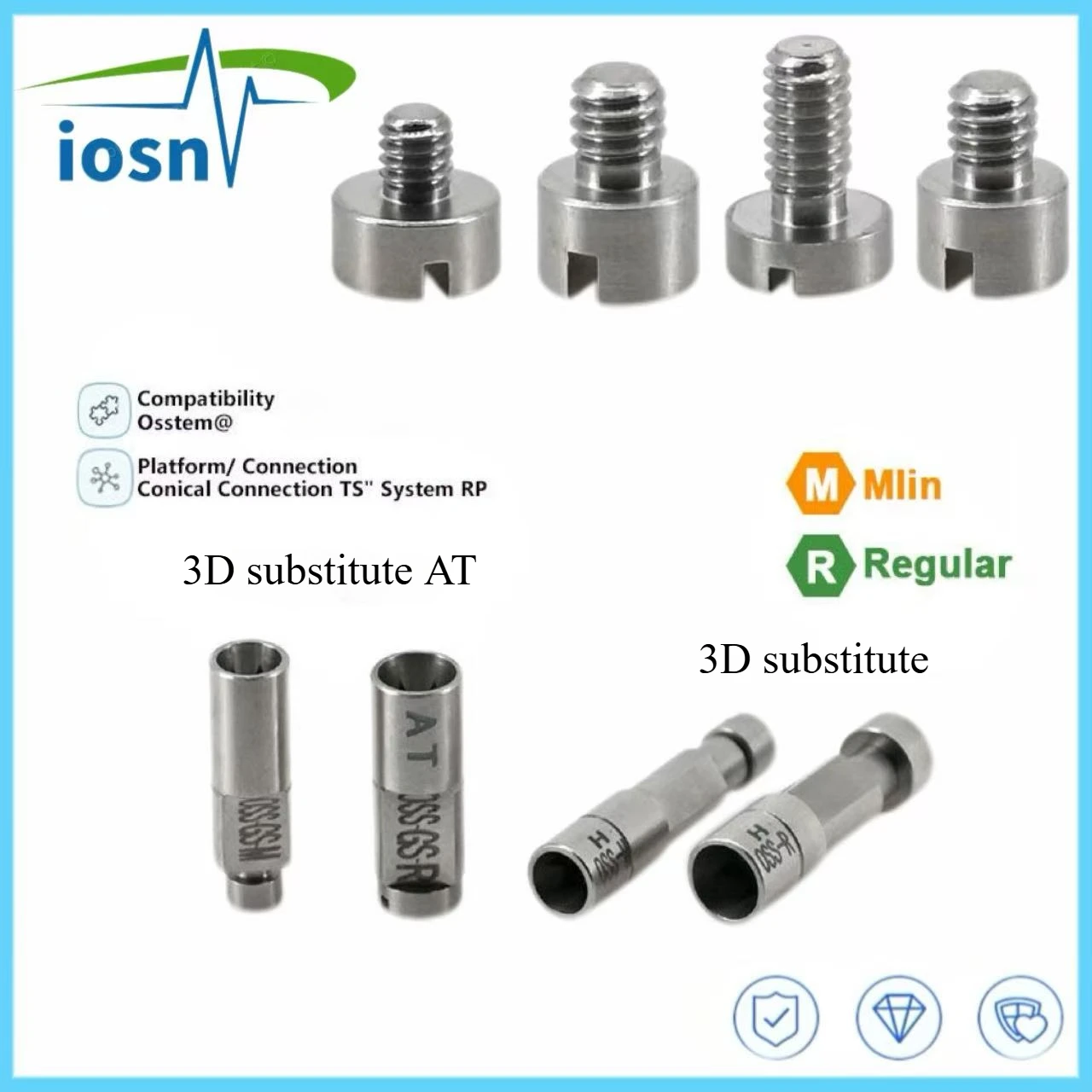 

1Pcs Universal Replacement 3DAT Conventional Mini Oral Dental Implant Tools Accessories Consumables Dental Materials