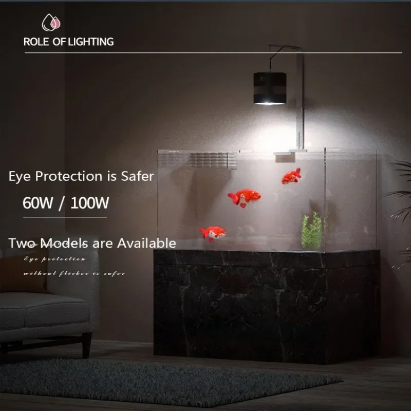 60/100W MAYIN Aquarium Full Spectrum Led Lighting Lamp Goldfish Lamp Special Algae Color Increasing Water Plant Magic Lamp