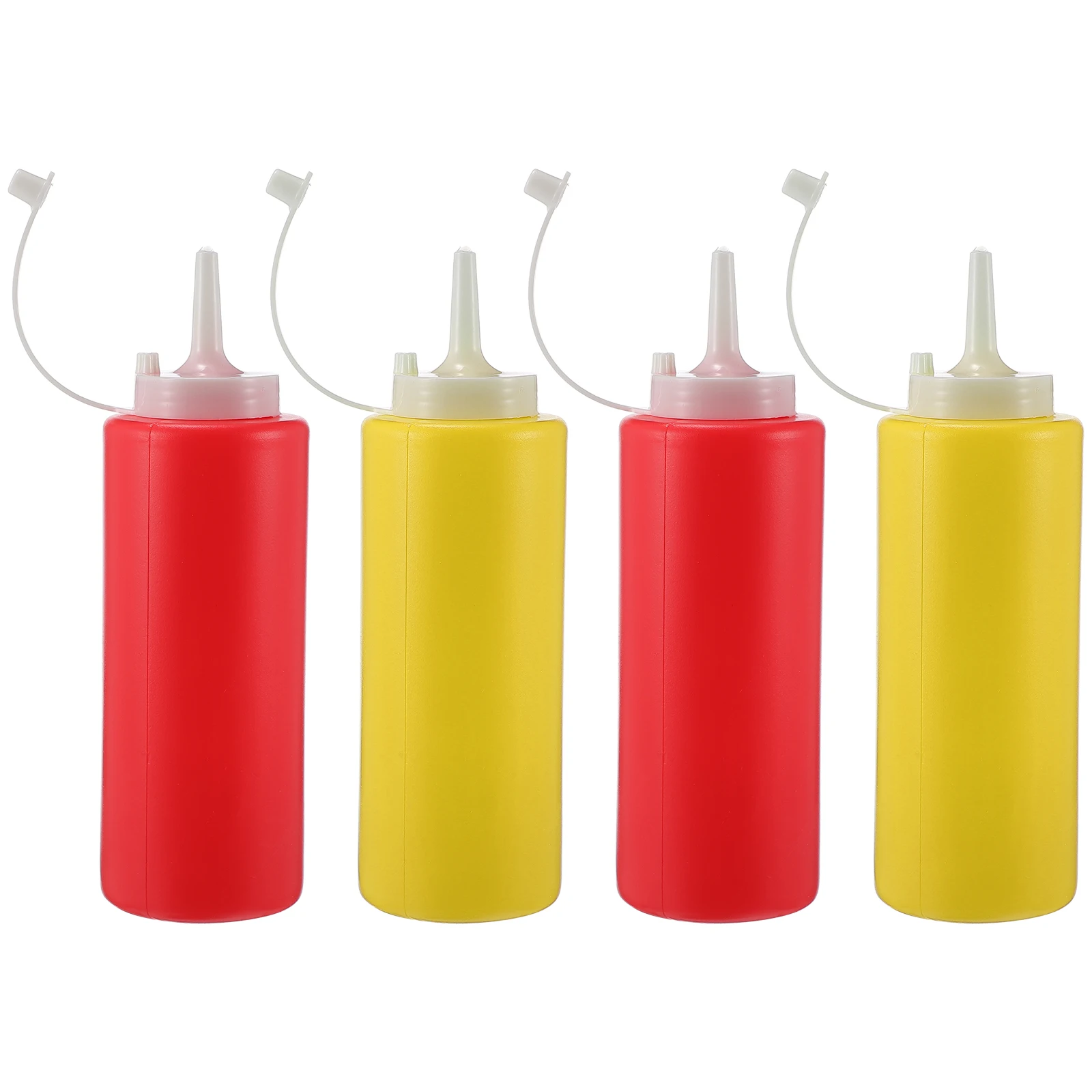 

4 Pcs Seasoning Bottles Kitchen Supplies Squeeze Oil Vinegar Soy Sauce Storage Containers Salad Dressing Jars Barbecue Fruit Jam