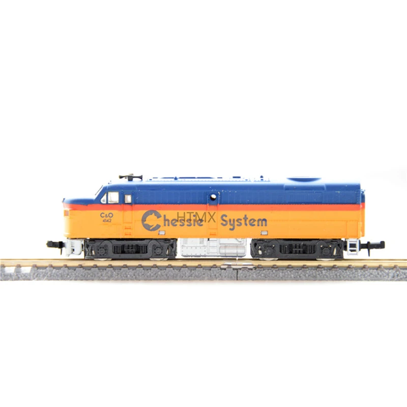 Diecast N Scale 1/160 Train Model Blue&Yellow Matching Color Adult Limit Collection Static Display Decoration Boy Toy Gift